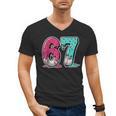 67 Ice Cream Drip Baseball Gen Alpha Slang Six Seven Meme Men's V-Neck T-Shirt
