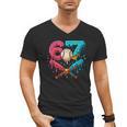 67 Ice Cream Drip Baseball Meme – Six Seven Gen Alpha Men's V-Neck T-Shirt
