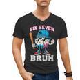 67 Six Seven Baseball Ice Cream Drip Number 67 Player Men's V-Neck T-Shirt 67 Six Seven Baseball Ice Cream Drip Number 67 Player Men's V-Neck T-Shirt
