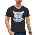 67th Birthday Squad Baseball Ice Cream Drip Birthday Squad Men's V-Neck T-Shirt 67th Birthday Squad Baseball Ice Cream Drip Birthday Squad Men's V-Neck T-Shirt