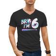 6th Birthday Boy Bro I'm 6 Year Old Baseball Ice Cream Drip Men's V-Neck T-Shirt 6th Birthday Boy Bro I'm 6 Year Old Baseball Ice Cream Drip Men's V-Neck T-Shirt