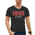 75 Year Old 1951 Classic Baseball Fan 75th Birthday Men's V-Neck T-Shirt