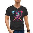 7th Birthday Boys Baseball Ice Cream Drip Boys Baseball Men's V-Neck T-Shirt 7th Birthday Boys Baseball Ice Cream Drip Boys Baseball Men's V-Neck T-Shirt