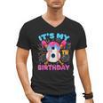 8th Birthday Baseball 8 Year Old Ice Cream Drip Boy Baseball Men's V-Neck T-Shirt 8th Birthday Baseball 8 Year Old Ice Cream Drip Boy Baseball Men's V-Neck T-Shirt