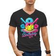 8th Birthday Baseball Ice Cream Drip 8 Years Old Girls B-Day Men's V-Neck T-Shirt 8th Birthday Baseball Ice Cream Drip 8 Years Old Girls B-Day Men's V-Neck T-Shirt