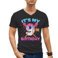 9th Birthday Baseball 9 Year Old Ice Cream Drip Boy Baseball Men's V-Neck T-Shirt 9th Birthday Baseball 9 Year Old Ice Cream Drip Boy Baseball Men's V-Neck T-Shirt