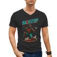 Backstop Catcher Baseball Graphic Men's V-Neck T-Shirt Backstop Catcher Baseball Graphic Men's V-Neck T-Shirt
