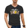 Ball Mom Leopard Baseball Softball Player Mom Men's V-Neck T-Shirt Ball Mom Leopard Baseball Softball Player Mom Men's V-Neck T-Shirt