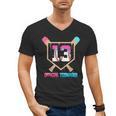 Baseball 13 Year Ice Cream Drip 13th Bday Official Teenager Men's V-Neck T-Shirt