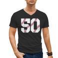 Baseball 1976 50th Birthday Vintage 50 Years Old Retro Men's V-Neck T-Shirt