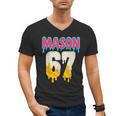 Baseball 6 7 Ice Cream Drip Number 67 Six Seven Meme Men's V-Neck T-Shirt Baseball 6 7 Ice Cream Drip Number 67 Six Seven Meme Men's V-Neck T-Shirt