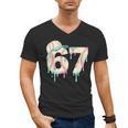 Baseball 67 Drip Six Seven Baseball Dripping Boys Kids Men's V-Neck T-Shirt Baseball 67 Drip Six Seven Baseball Dripping Boys Kids Men's V-Neck T-Shirt