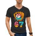 Baseball 67 Ice Cream Drip 67 Six Seven Meme 67th Birthday Men's V-Neck T-Shirt