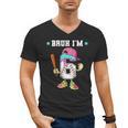 Baseball 6th Birthday Boy Ice Cream Drip Bruh I'm 6 Year Old Men's V-Neck T-Shirt