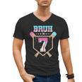Baseball 7 Year Old Ice Cream Drip 7th Birthday Boys Player Men's V-Neck T-Shirt