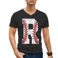 Baseball Alphabet Monogram Initial Letter R Men's V-Neck T-Shirt Baseball Alphabet Monogram Initial Letter R Men's V-Neck T-Shirt