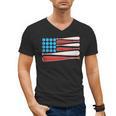 Baseball American Flag Patriotic USA Pride Men's V-Neck T-Shirt Baseball American Flag Patriotic USA Pride Men's V-Neck T-Shirt