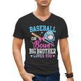 Baseball Or Bows Big Brother Loves You Gender Pink Or Blue Men's V-Neck T-Shirt Baseball Or Bows Big Brother Loves You Gender Pink Or Blue Men's V-Neck T-Shirt