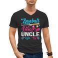 Baseball Or Bows Uncle Loves You Gender Reveal Men's V-Neck T-Shirt Baseball Or Bows Uncle Loves You Gender Reveal Men's V-Neck T-Shirt