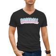 Baseball Bubble Letter Men's V-Neck T-Shirt Baseball Bubble Letter Men's V-Neck T-Shirt
