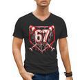 Baseball Candy Cane Drip 6 7 Six Seven Meme Christmas Boys Men's V-Neck T-Shirt Baseball Candy Cane Drip 6 7 Six Seven Meme Christmas Boys Men's V-Neck T-Shirt