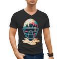 Baseball Catcher Mask Ice Cream Dripping Baseball Boy Youth Men's V-Neck T-Shirt