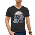 Baseball Catcher Mask Ice Cream Dripping Baseball Boys Men's V-Neck T-Shirt Baseball Catcher Mask Ice Cream Dripping Baseball Boys Men's V-Neck T-Shirt