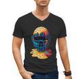 Baseball Catcher Mask Ice Cream Dripping Baseball Fan Boys Men's V-Neck T-Shirt