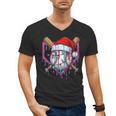 Baseball Christmas Santa Hat Baseball Christmas Drip Men's V-Neck T-Shirt Baseball Christmas Santa Hat Baseball Christmas Drip Men's V-Neck T-Shirt