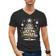 Baseball Christmas Tree Lights Men's V-Neck T-Shirt Baseball Christmas Tree Lights Men's V-Neck T-Shirt