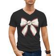 Baseball Coquette Bow Cute Baseball Game Men's V-Neck T-Shirt Baseball Coquette Bow Cute Baseball Game Men's V-Neck T-Shirt