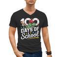 Baseball Dinosaur 100 Days Of School Kids Theme Men's V-Neck T-Shirt