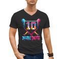 Baseball Drip 10th Birthday Boy Double Digits Ice Cream Drip Men's V-Neck T-Shirt Baseball Drip 10th Birthday Boy Double Digits Ice Cream Drip Men's V-Neck T-Shirt