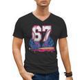 Baseball Drip 67 Meme Six Seven 6-7 Gen Alpha Slang Men's V-Neck T-Shirt Baseball Drip 67 Meme Six Seven 6-7 Gen Alpha Slang Men's V-Neck T-Shirt