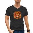Baseball Drip Angry Lava Slime Ball Graphic Men's V-Neck T-Shirt