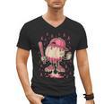 Baseball Drip Ice Cream Breast Cancer Awareness Boys & Girls Men's V-Neck T-Shirt