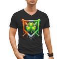 Baseball Drip Ice Cream St Patricks Day Shamrock Lucky Men's V-Neck T-Shirt