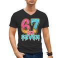 Baseball Drip Number 67 Player Trendy 6 7 Meme Men's V-Neck T-Shirt Baseball Drip Number 67 Player Trendy 6 7 Meme Men's V-Neck T-Shirt