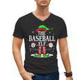 The Baseball Elf Christmas Sport Lovers Xmas Elf Men's V-Neck T-Shirt