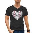Baseball Heart Love Game Sports Fan Game Day Men's V-Neck T-Shirt Baseball Heart Love Game Sports Fan Game Day Men's V-Neck T-Shirt