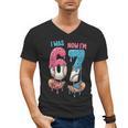 Baseball Ice Cream I Was 6 Now I'm 7 67 Birthday Boy Men's V-Neck T-Shirt Baseball Ice Cream I Was 6 Now I'm 7 67 Birthday Boy Men's V-Neck T-Shirt