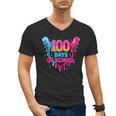 Baseball Ice Cream Drip 100 Days Of School Boys Girls 100th Men's V-Neck T-Shirt
