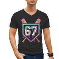 Baseball Ice Cream Drip 67 Player Dabbing Six Seven Boys Men's V-Neck T-Shirt Baseball Ice Cream Drip 67 Player Dabbing Six Seven Boys Men's V-Neck T-Shirt