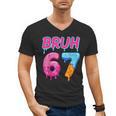 Baseball Ice Cream Drip Number 67 Player Or 67th Birthday Men's V-Neck T-Shirt Baseball Ice Cream Drip Number 67 Player Or 67th Birthday Men's V-Neck T-Shirt