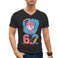 Baseball Ice Cream Drip Six Seven Gen Alpha Slang Meme 67 Men's V-Neck T-Shirt