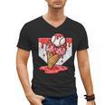 Baseball Ice Cream Drip Baseball Strawberry For Youth Red Men's V-Neck T-Shirt Baseball Ice Cream Drip Baseball Strawberry For Youth Red Men's V-Neck T-Shirt