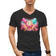 Baseball Ice Cream Drip Style Melt Ice Cream Youth Boys Men's V-Neck T-Shirt Baseball Ice Cream Drip Style Melt Ice Cream Youth Boys Men's V-Neck T-Shirt