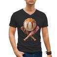 Baseball Ice Cream Drip Style Melting Ice Cream Youth Teen Men's V-Neck T-Shirt