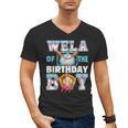 Baseball Ice Cream Drip Wela Of The Birthday Boy Men's V-Neck T-Shirt
