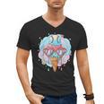 Baseball Ice Cream Heart Sunglasses Youth Boys Valentine Men's V-Neck T-Shirt